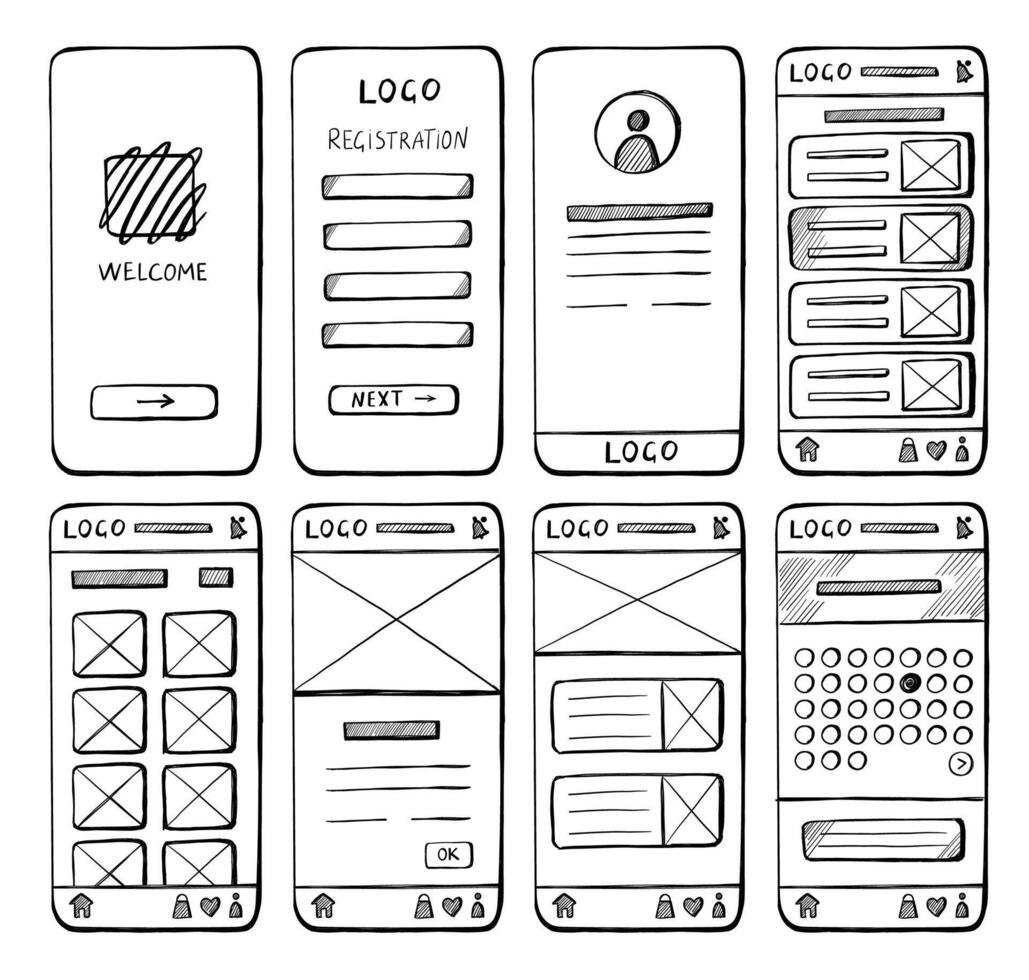 Mobile Website Layout Wireframe