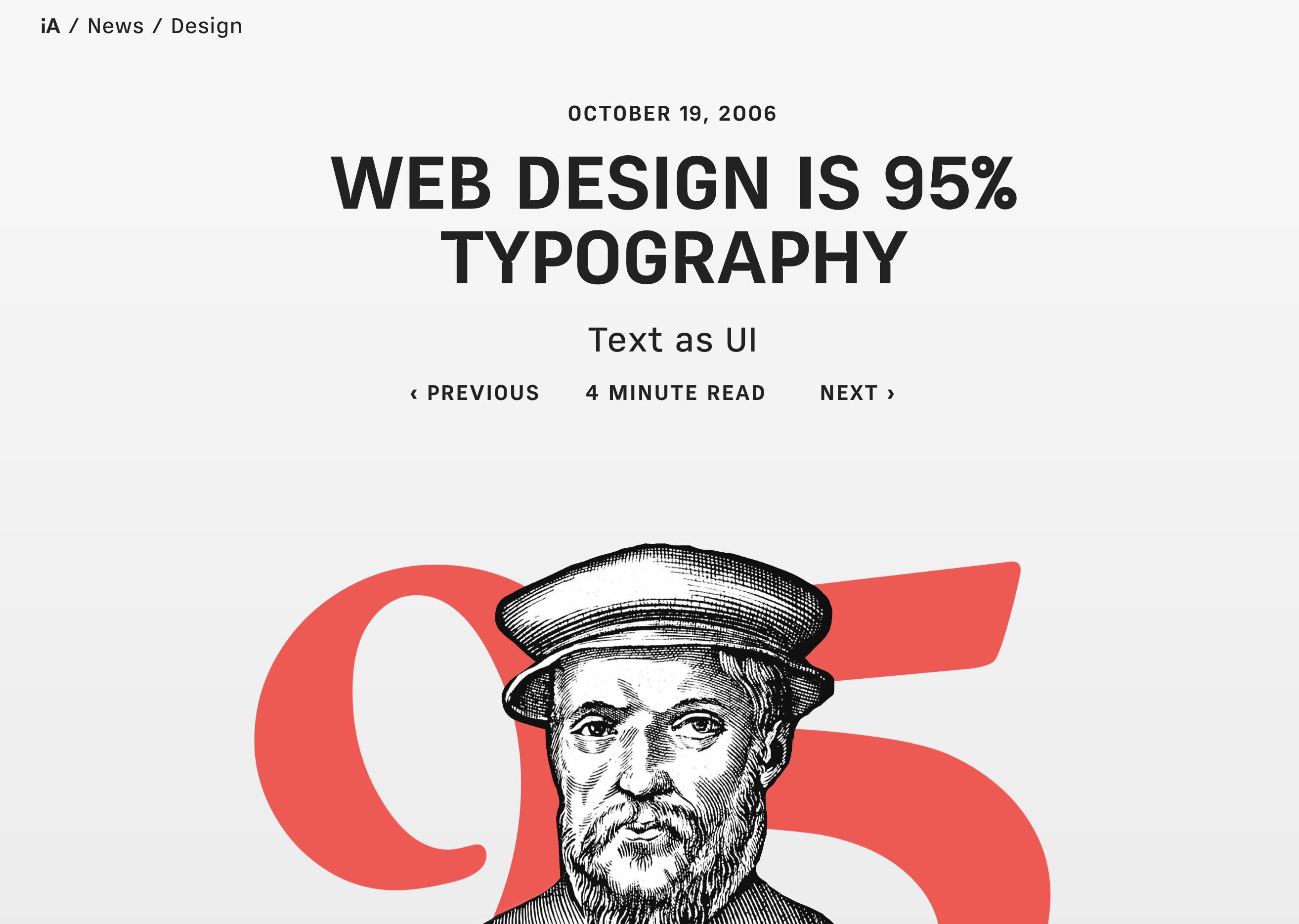Web Design is 95% Typography